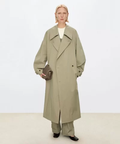 high density nylon cotton trench coat beige 1 scaled