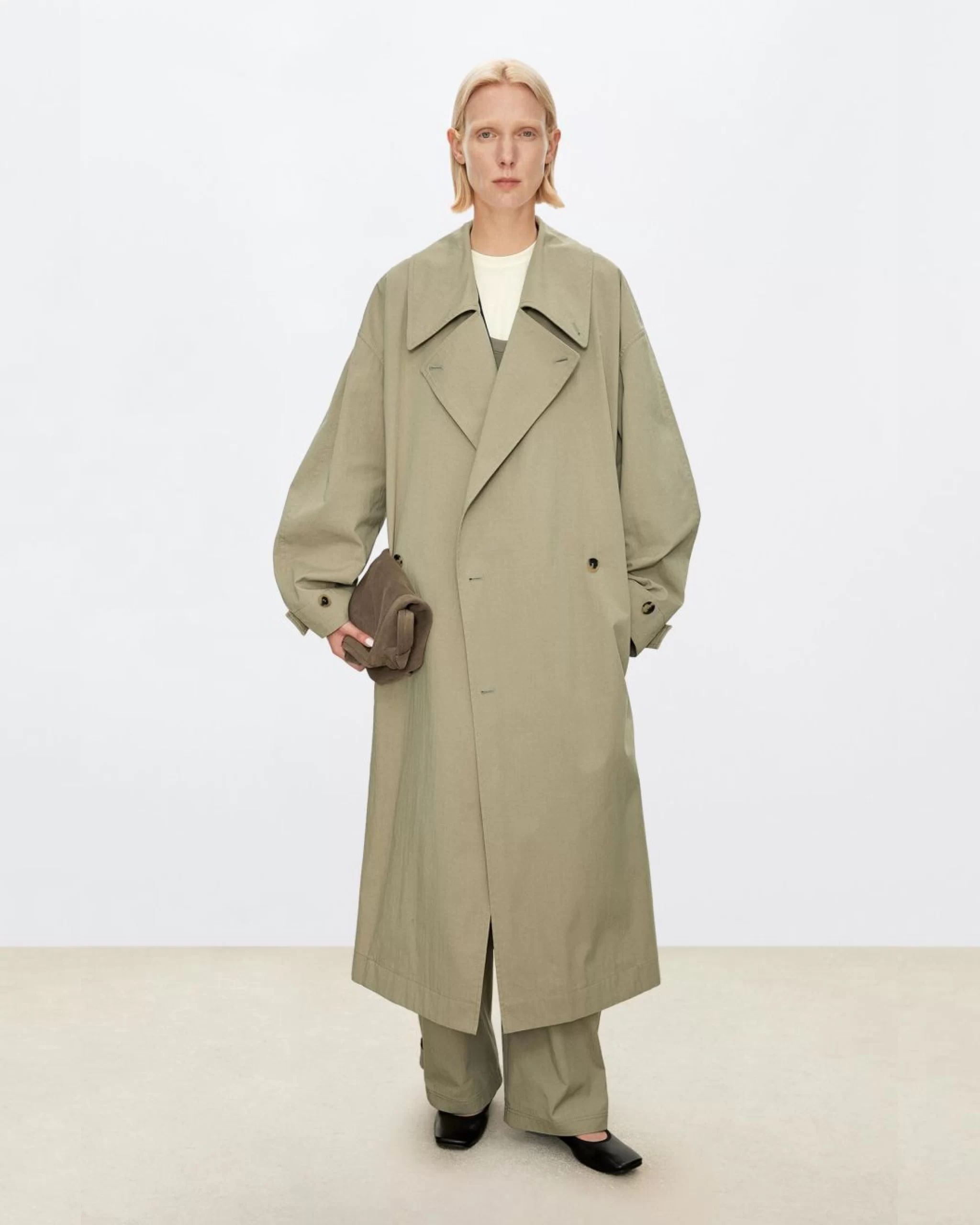 high density nylon cotton trench coat beige 1 scaled