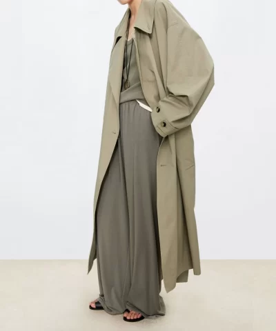 Alternative view of High-Density Nylon Cotton Trench Coat