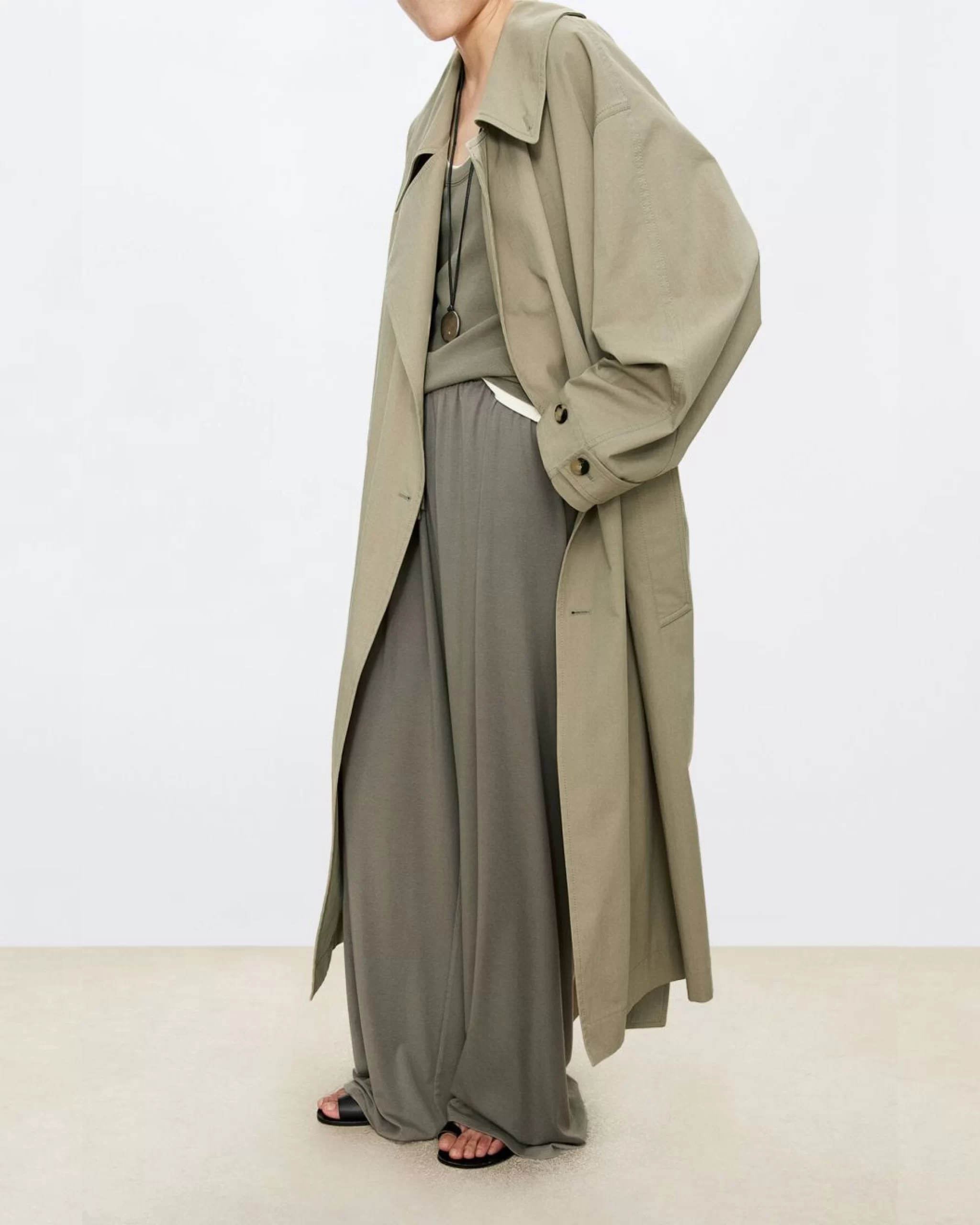 Alternative view of High-Density Nylon Cotton Trench Coat