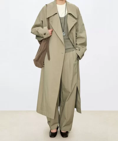 High-Density Nylon Cotton Trench Coat - Image 3