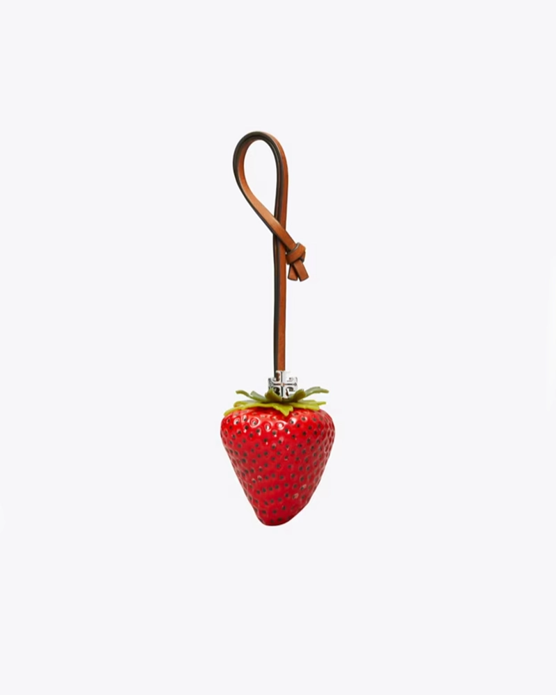 2025 06 08 09 22 19 Strawberry Bag Charm Womens Accessories Bag Charms Key Rings Tory Burch