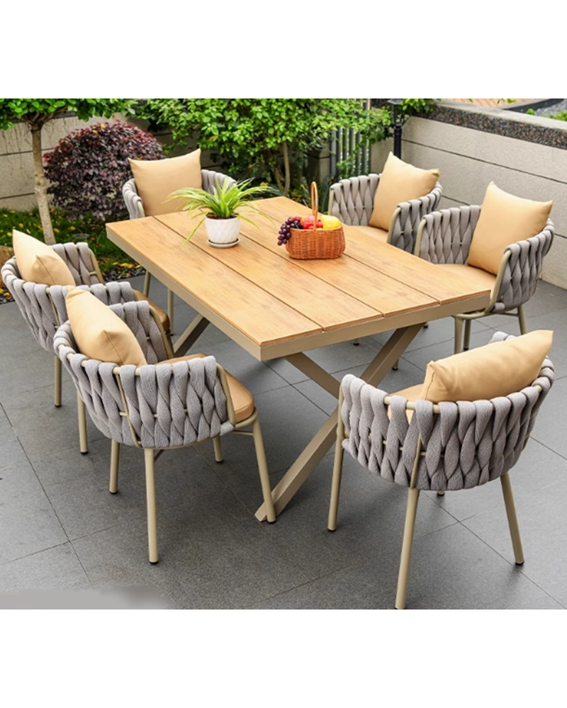 70.86" Long Table + 6 Chairs
