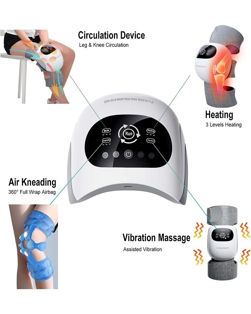 Alternative view of Asinhe Upgraded Knee Massager, Cordless Leg Massager with Heat Compression Vibration for Lower Thigh, Knee and Upper Calf