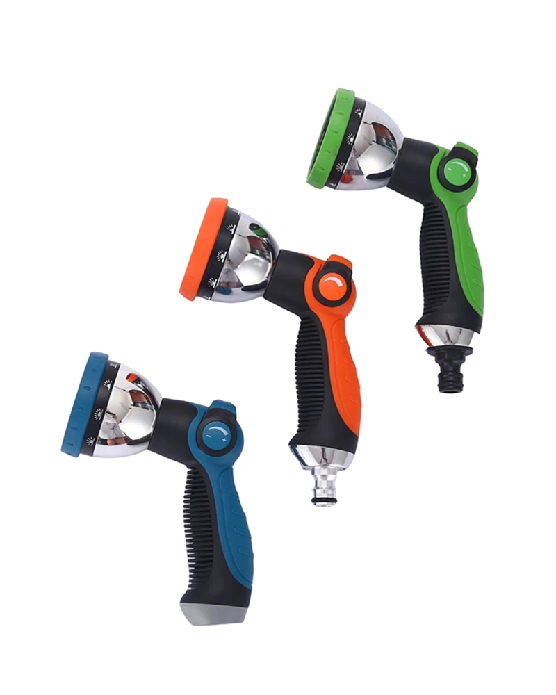 10 Patterns Garden Watering Spray Gun Alloy Zinc Garden Hose Nozzle High Quality Water Gun Sprayer