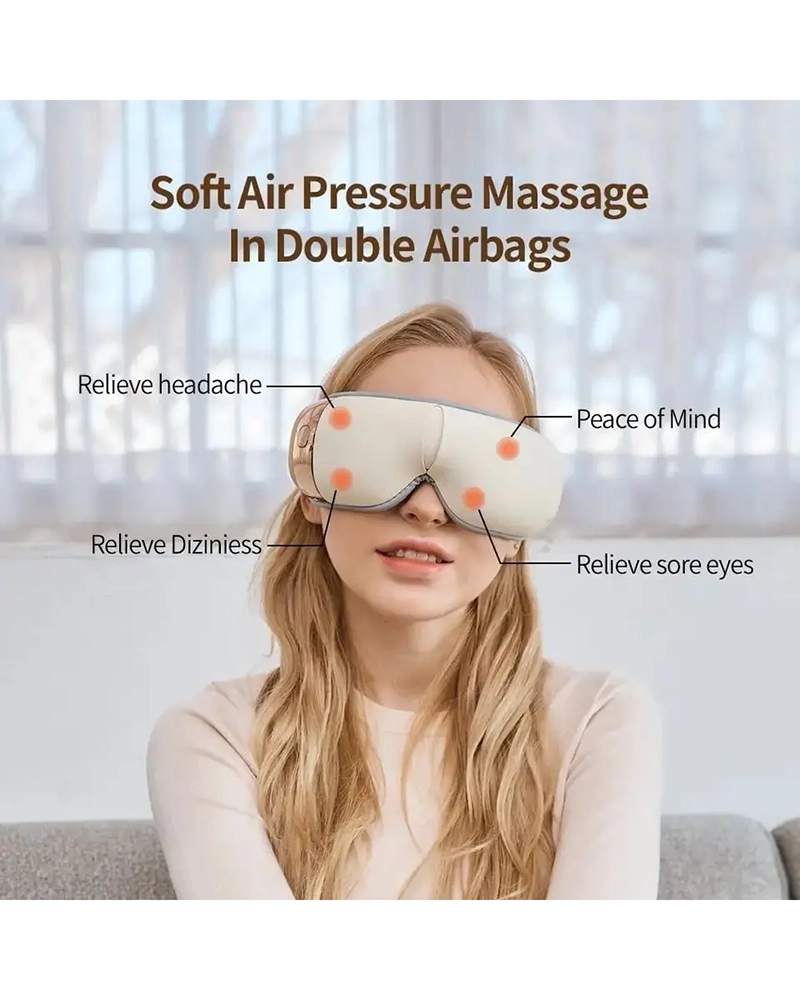 Alternative view of Cordless Eye Massager Electric Heat Compression Vibration Technology Reduce Dark Circles Puffiness Eyes Care