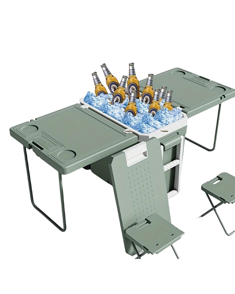 32L Portable Folding Table Chair Incubator Multifunctional Outdoor Camping Ice Food Grade Refrigerator Insulated Car Picnic