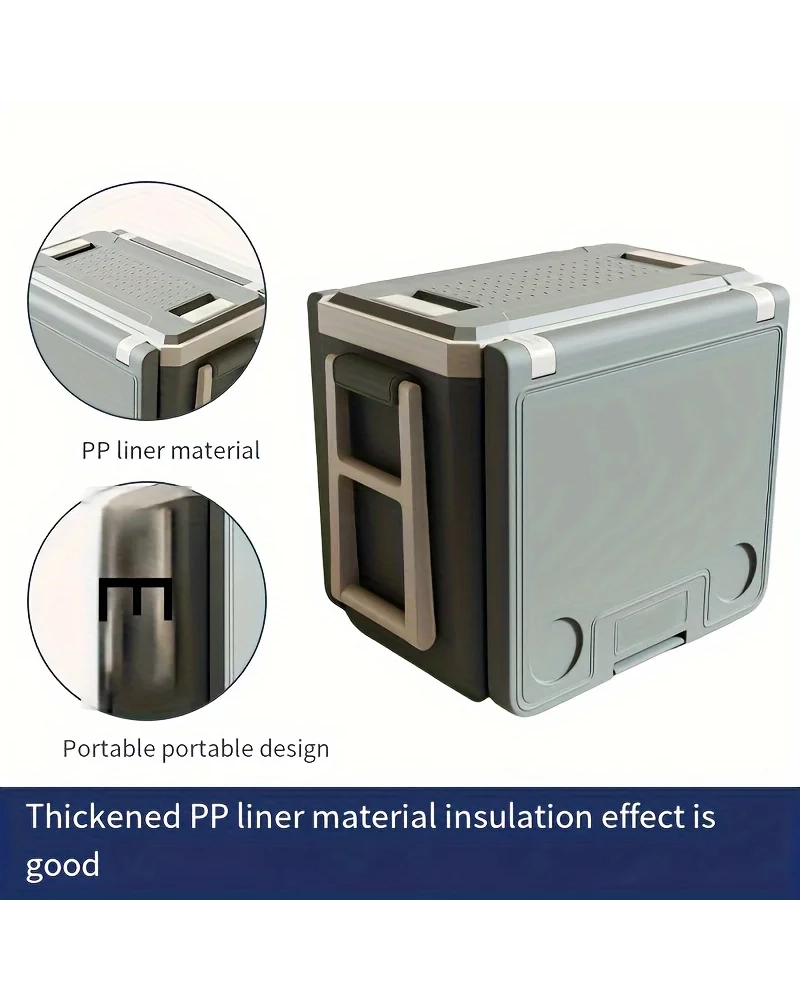 Alternative view of 32L Portable Folding Table Chair Incubator Multifunctional Outdoor Camping Ice Food Grade Refrigerator Insulated Car Picnic