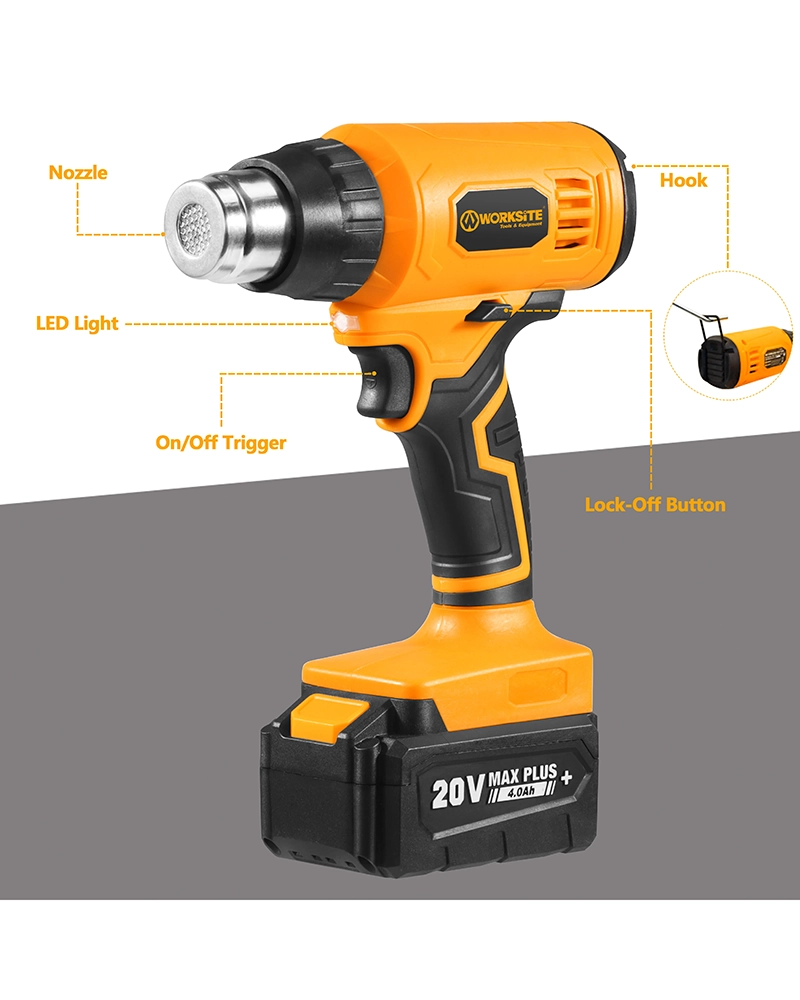 Alternative view of 20V Cordless Heat Gun Soldering Welding Sealing Heat Shrink Hot Air Battery Heat Gun
