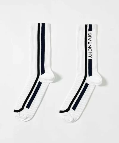 GIVENCHY Moto Socks in White - Image 4