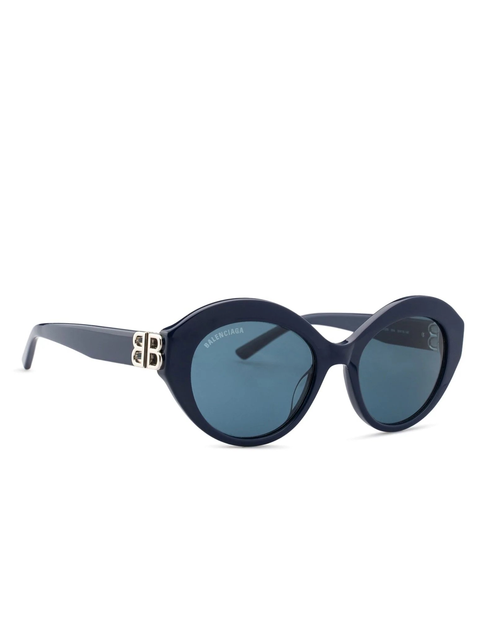 Alternative view of Balenciaga BB0133 S-004 Blue/Silver Sunglasses
