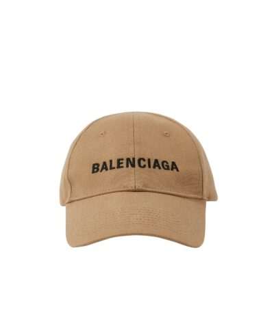 Balenciaga Men's Natural Logo Baseball Cap-20241023