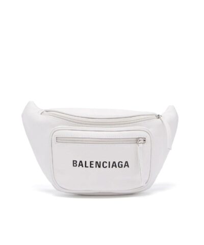 Balenciaga Men's White Everyday Leather Belt Bag-20244433