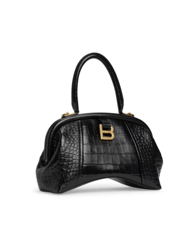 Balenciaga Small Editor Embossed Leather Bag In Black 20243119 1