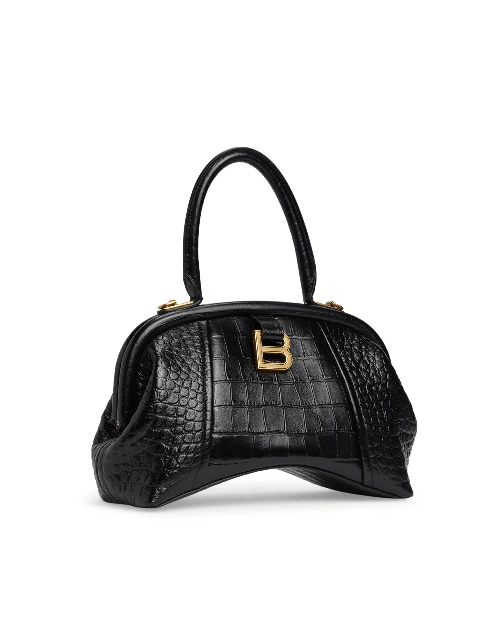 Alternative view of Balenciaga Small Editor Embossed Leather Bag In Black