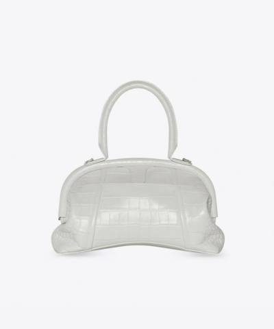 Balenciaga Small Editor Embossed Leather Bag In White 20243111 2