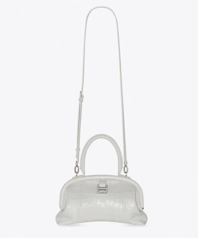 Balenciaga Small Editor Embossed Leather Bag In White 20243111 3
