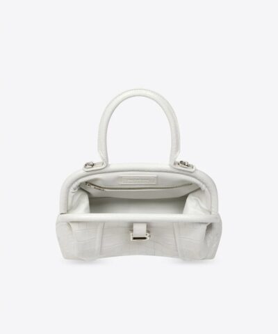 Balenciaga Small Editor Embossed Leather Bag In White 20243111 4