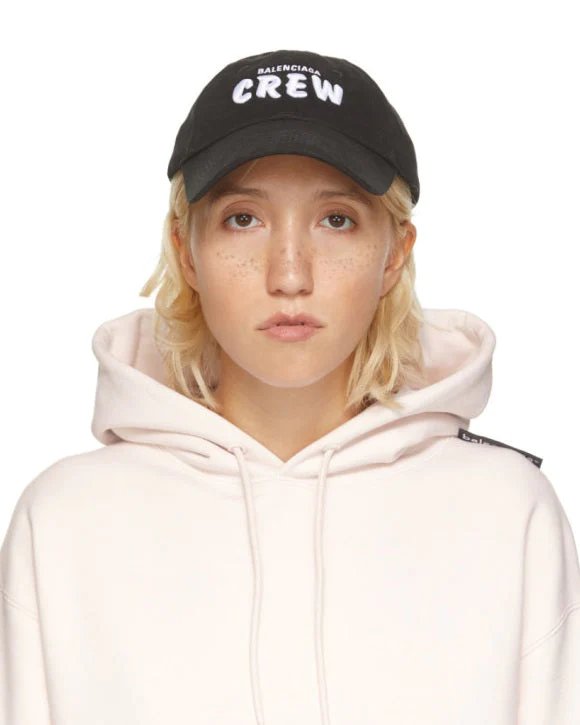 Balenciaga Women's Crew Embroidered Logo Cap-20241017