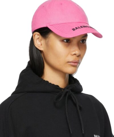 Balenciaga Womens Logo Cap in pink 20241030 4
