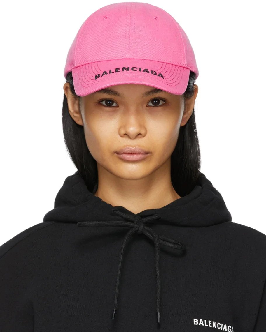 Balenciaga Women's Logo Cap in pink-20241030