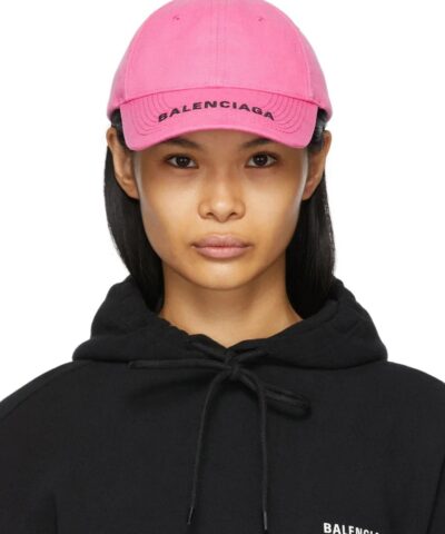 Balenciaga Women's Logo Cap in pink-20241031