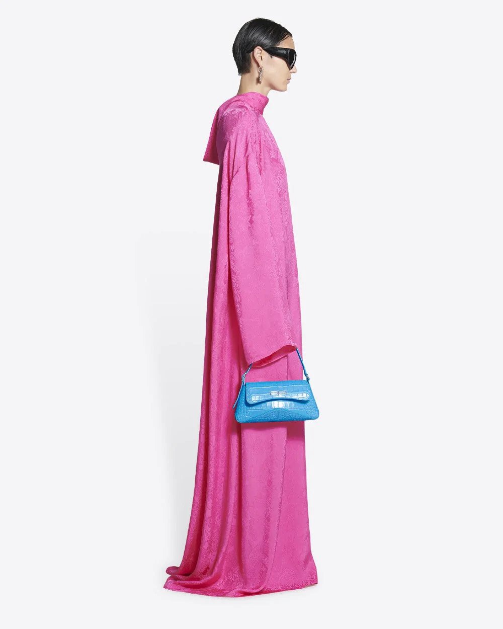 Alternative view of Balenciaga XX Small Flap Bag Crocodile Embossed in Blue