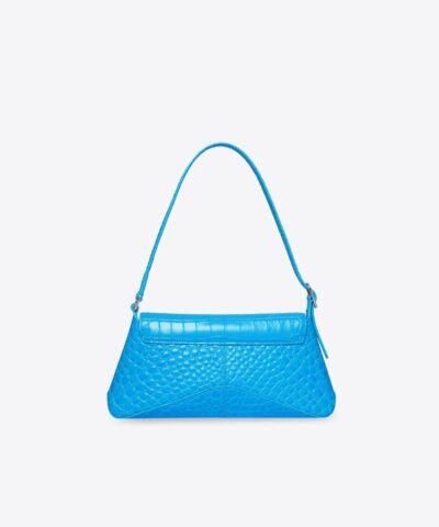 Balenciaga XX Small Flap Bag Crocodile Embossed in Blue 20240981 2