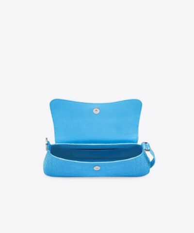 Balenciaga XX Small Flap Bag Crocodile Embossed in Blue 20240981 3