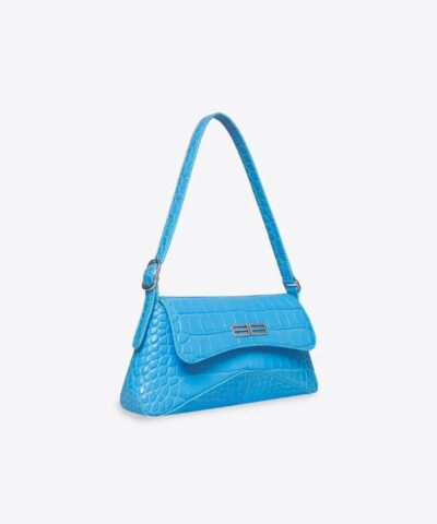 Balenciaga XX Small Flap Bag Crocodile Embossed in Blue 20240981 5