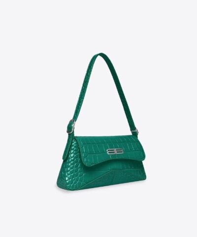 Balenciaga XX Small Flap Bag Crocodile Embossed in Green 20240997 5