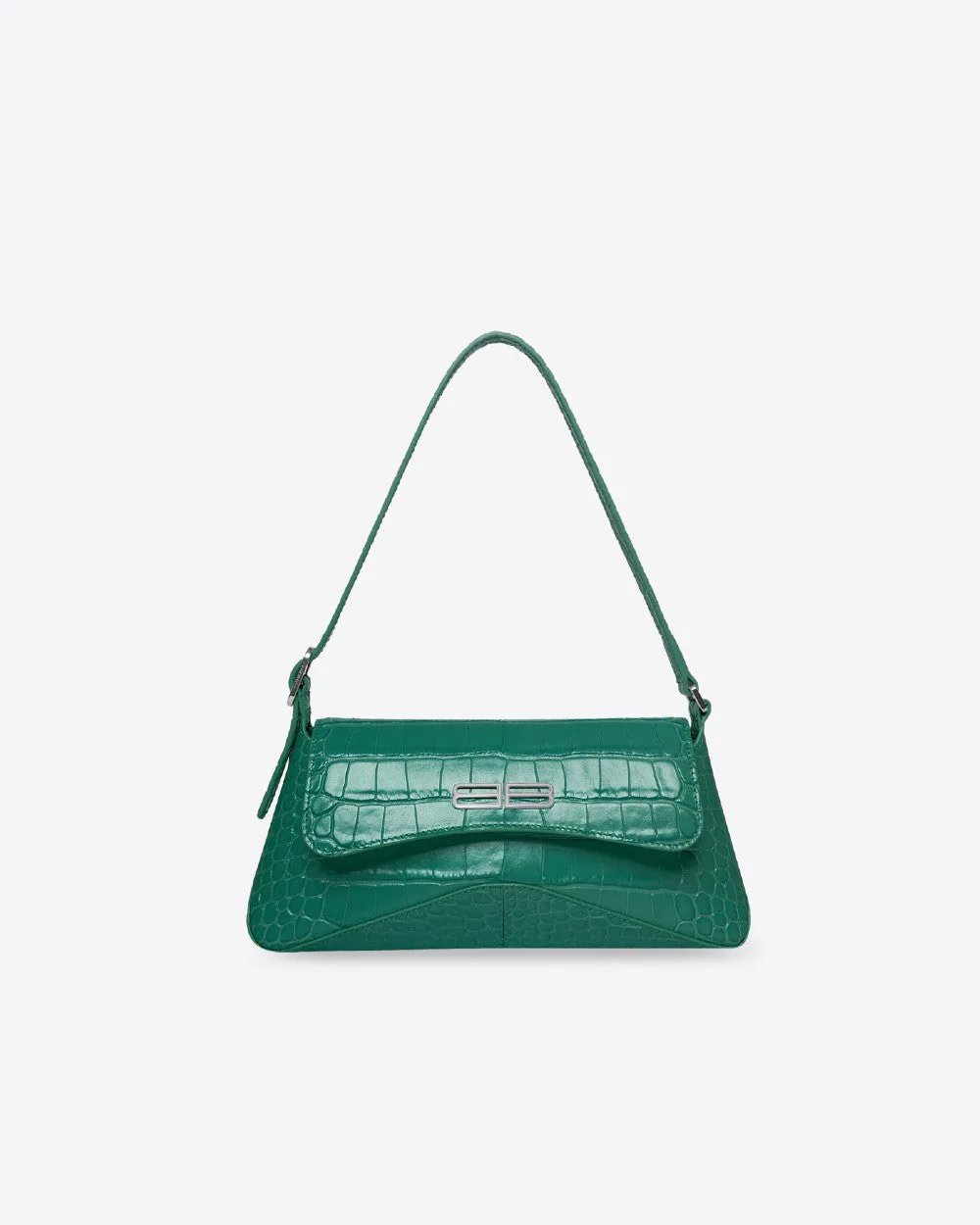 Balenciaga XX Small Flap Bag Crocodile Embossed in Green-20240997