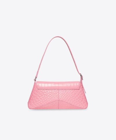 Balenciaga XX Small Flap Bag Crocodile Embossed in Pink 20240989 2