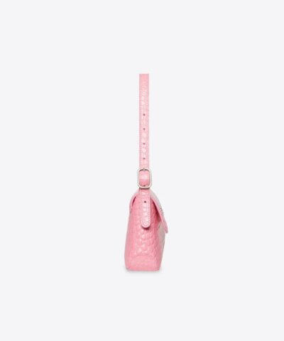 Balenciaga XX Small Flap Bag Crocodile Embossed in Pink 20240989 5