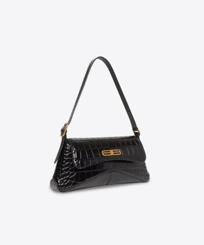Balenciaga XX Small Flap Crocodile Embossed Shoulder Bag 20241005 1