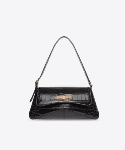Balenciaga XX Small Flap Crocodile Embossed Shoulder Bag-20241006