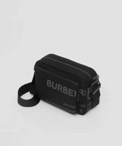 Burberry Black Horseferry Print Nylon Crossbody Bag 20239575 1