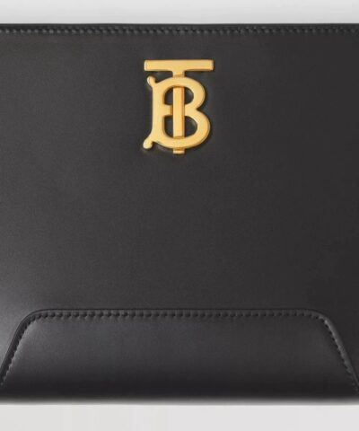 Burberry Black Leather TB Shoulder Bag - Image 3