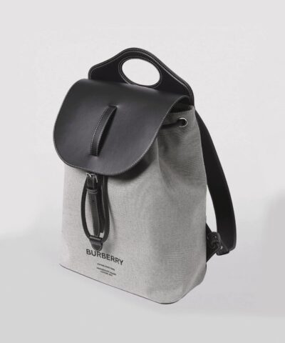 Burberry Horseferry Print Canvas and Leather Pocket Backpack 20241430 1