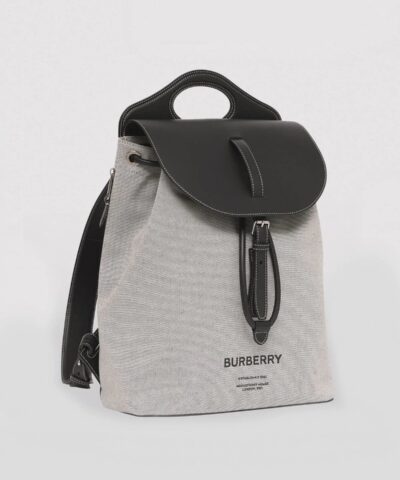 Burberry Horseferry Print Canvas and Leather Pocket Backpack 20241430 2