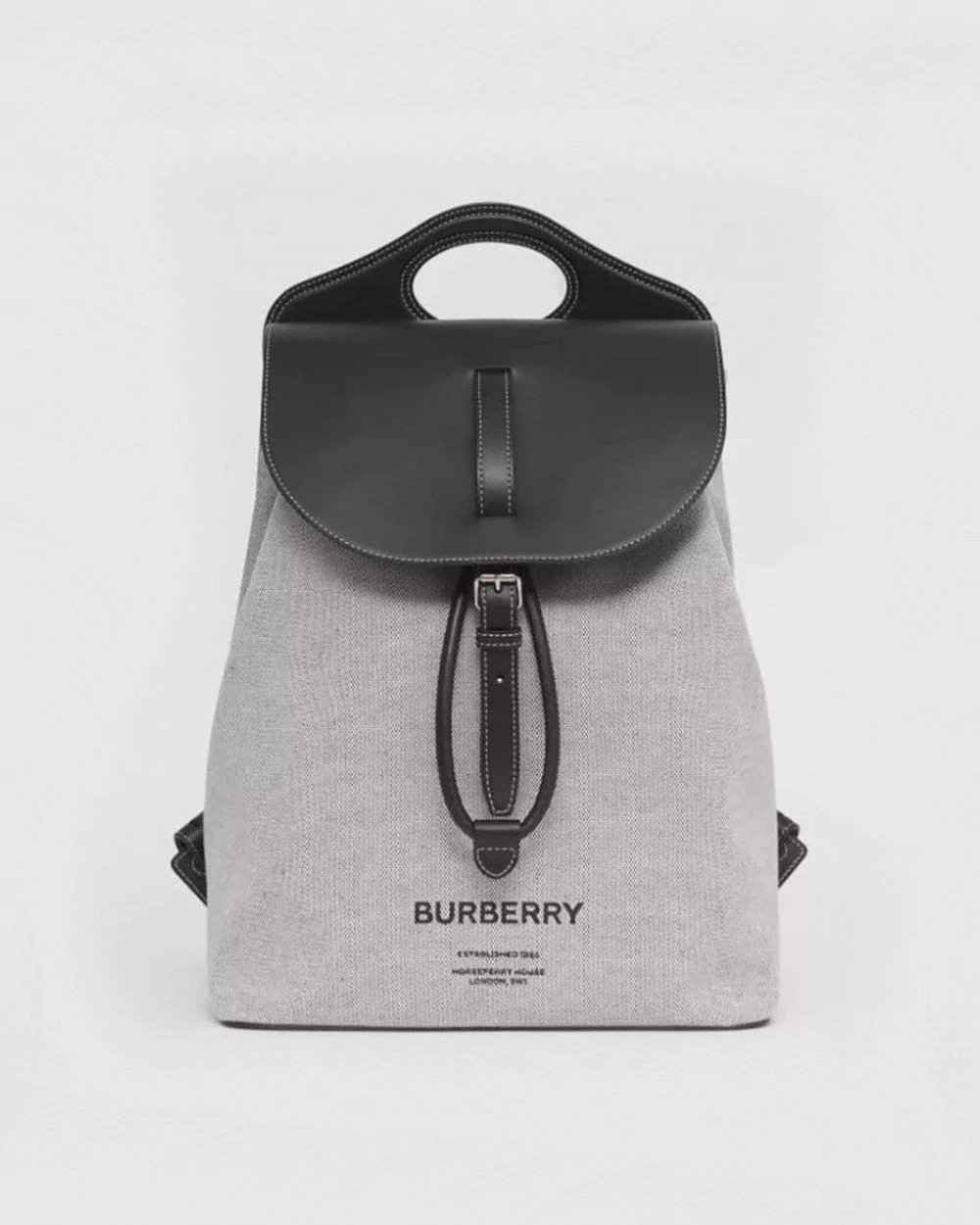 Burberry Horseferry Print Canvas and Leather Pocket Backpack-20241430
