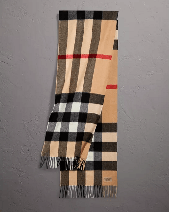 Alternative view of Burberry Large Classic Cashmere Scarf in Check