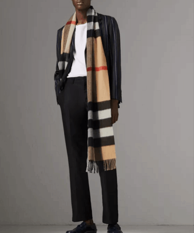 Burberry Large Classic Cashmere Scarf in Check 20225645 3