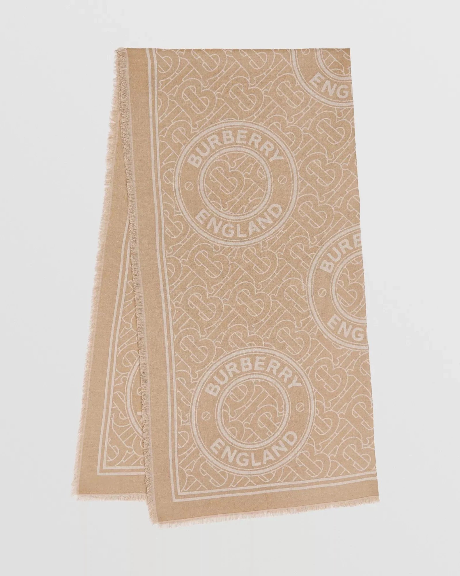Burberry Lightweight Logo Graphic Cashmere Jacquard Scarf-20237137