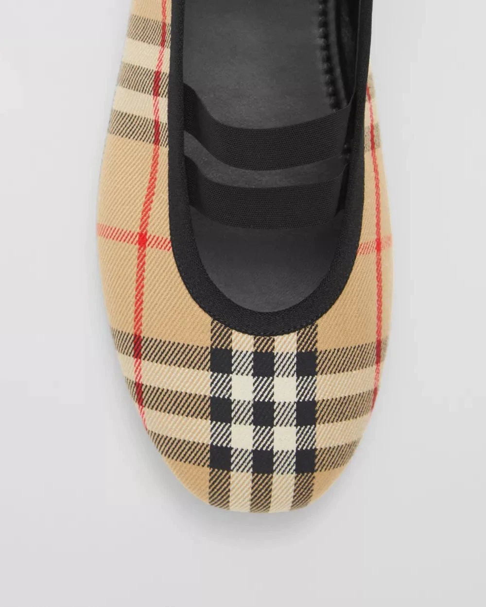 Alternative view of Burberry Logo Detail Vintage Check Cotton Ballerinas
