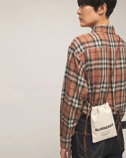 Alternative view of Burberry Logo Print Canvas Pouch Bag