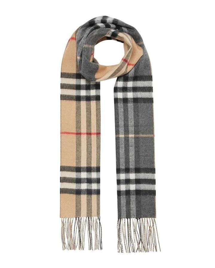 Alternative view of Burberry Long Reversible Check Double-Faced Cashmere Scarf