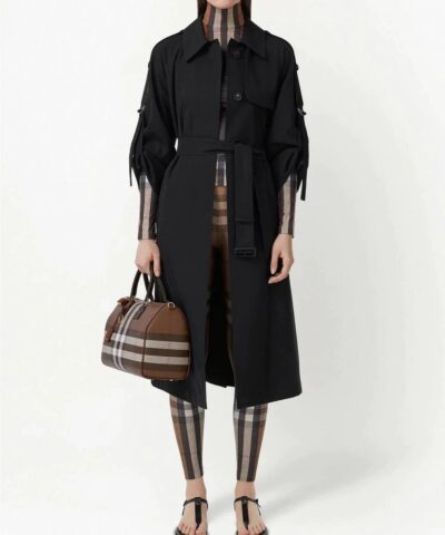Burberry Medium Check E-Canvas Bowling Top-Handle Bag - Image 6