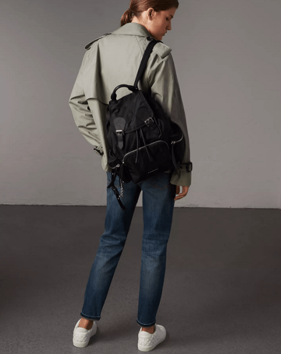 Alternative view of Burberry Medium Rucksack in Technical Nylon and Leather