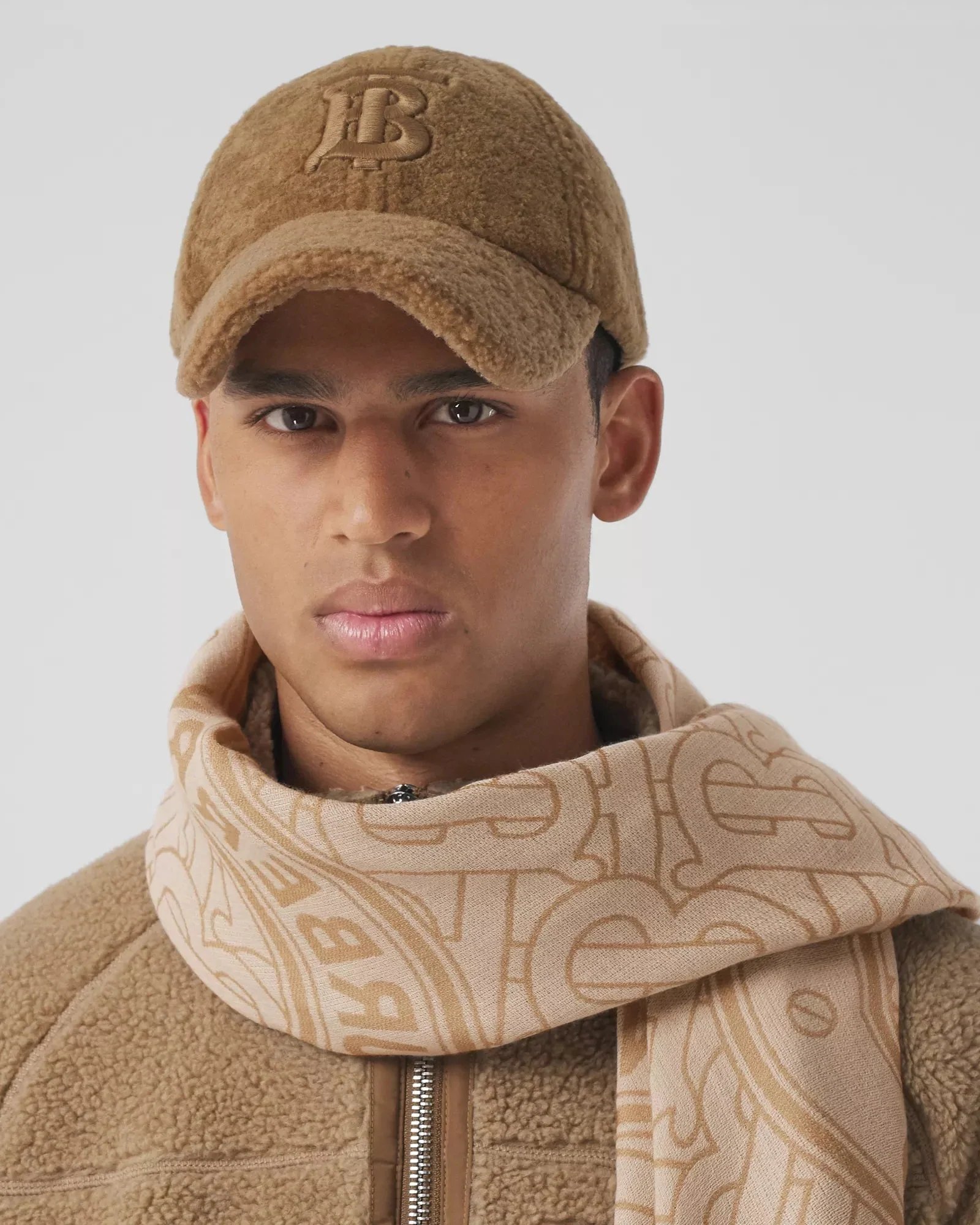 Alternative view of Burberry Men's Lightweight Logo Graphic Cashmere Jacquard Scarf